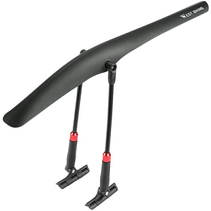 WEST BIKING YP0714030 Road Bike Rear Fender PP Quick Release Bicycle Mudguard with Tail Light