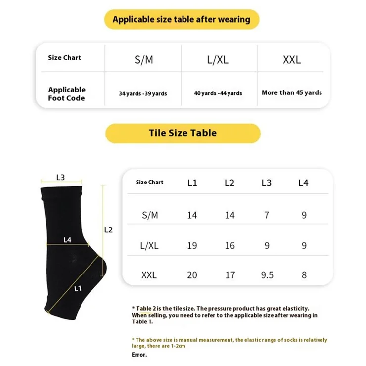 1 Pair S / M 34-39 Compression Socks Women Half-foot Ankle Support Elastic Socks for Fitness Skipping Cycling - Black