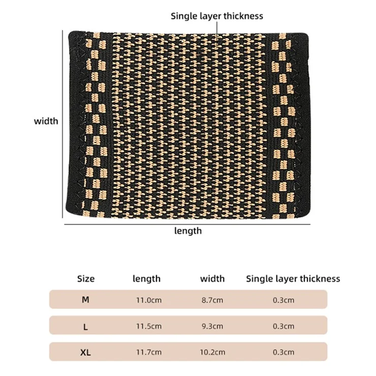 099 Nylon Copper Fiber Wristband Elastic Compression Wrist Protection Band Knitted Wrist Guard - L