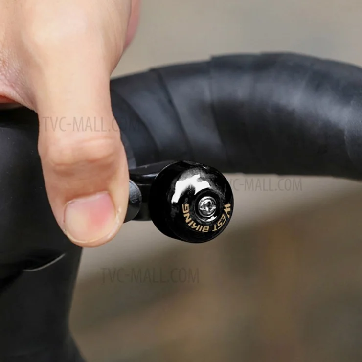 WEST BIKING YP1602782 Cycling Handlebar Tape Shockproof Cycling Wrap with End Plug and Bike Bell - Red