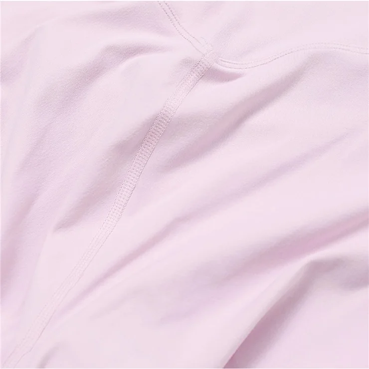 8455 High Waist Quick-drying Yoga Pants Slimming Fitness Running Sports Leggings - Pink M