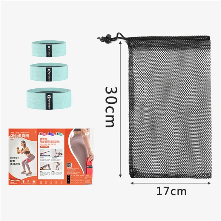 KYNCILOR AB059 3Pcs / Set Yoga Fitness Resistance Bands Latex Squat Beauty Buttocks Workout Loops Stretch Bands - Style A