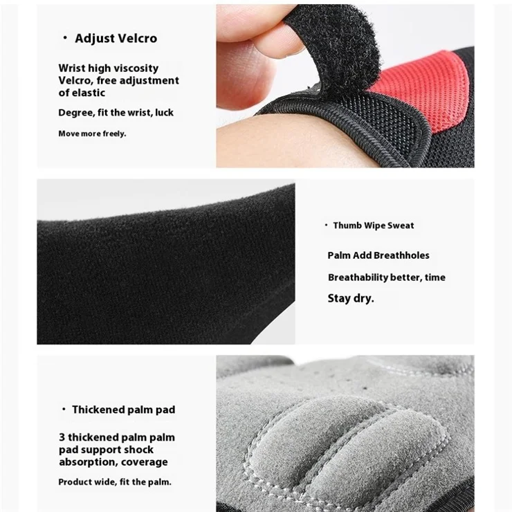 VILICO A0123 Shock Absorbing Cycling Gloves Non Slip Half Finger Breathable Mittens for Outdoor Sports , Size M - Green