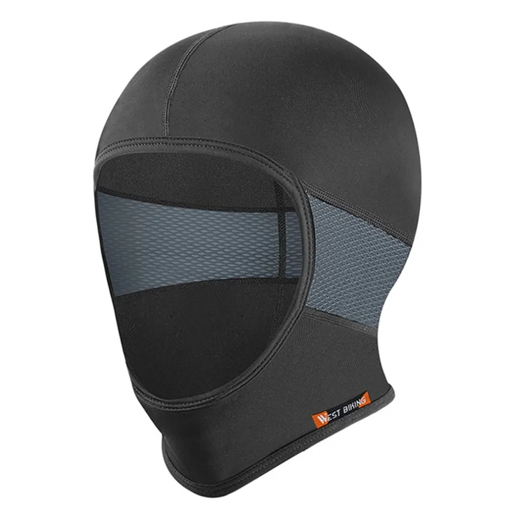 WEST BIKING YP0201317 Anti-UV Summer Ice Silk Cap Balaclava Quick-Drying Breathable Helmet Liner for Outdoor Sports - Black/Grey