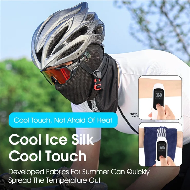 WEST BIKING YP0201383 Outdoor UV Protection Face Cover Scarf Ice Silk Breathable Neck Gaiter for Cycling Fishing - Grey