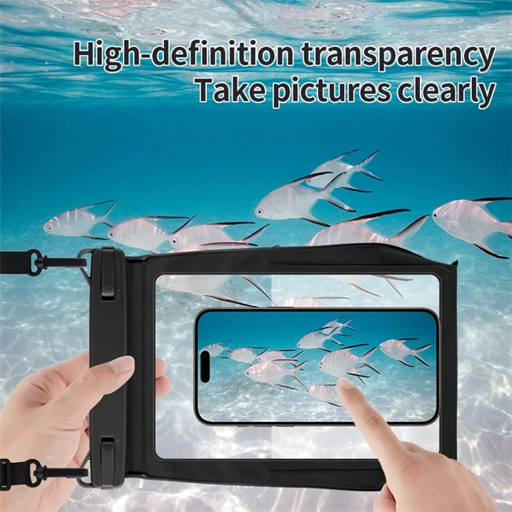 Extra Large Waterproof Phone Dry Bag for 8.2-inch Phone IPX8 Underwater Phone Protector with Lanyard - Blue