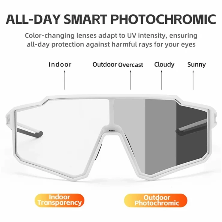 ROCKBROS SP316 Polarized Cycling Glasses Outdoor Windproof Eye Protection Goggles - Transparent Grey Frame+Red Lens