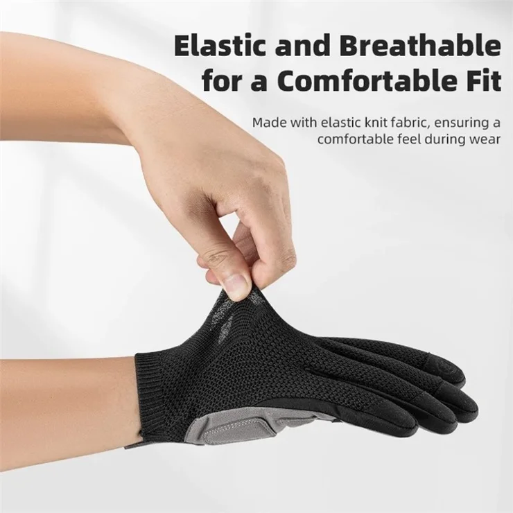 ROCKBROS S338 Men Cycling Gloves Road Bike Touch Screen Full Finger Knitted Mittens - M