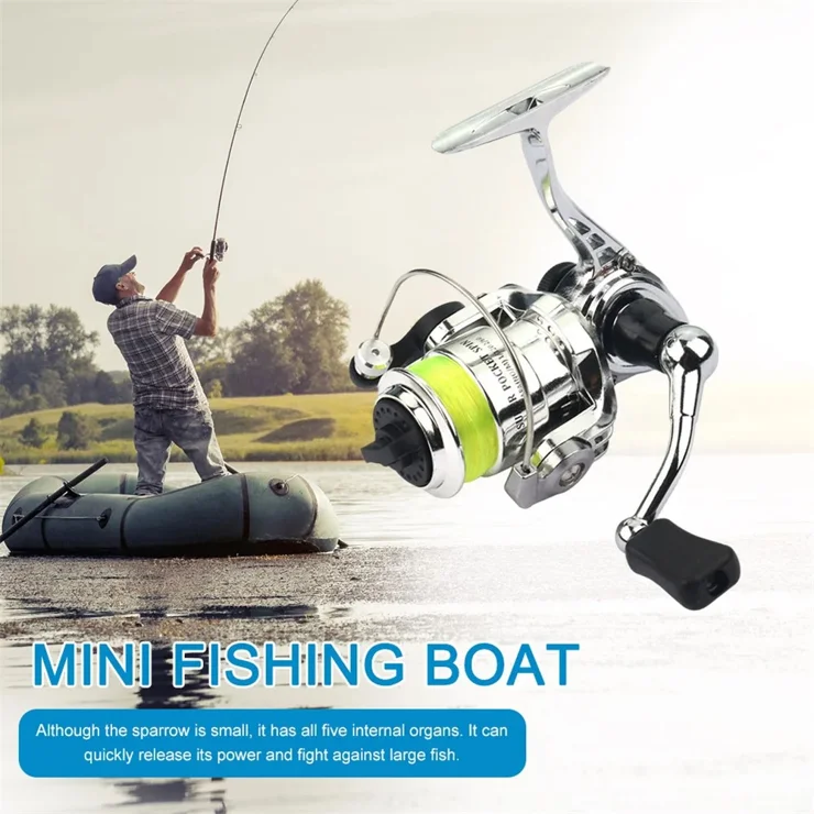 Ice Fishing Reel Mini Spinning Reels Small Zinc Alloy All Metal Spool