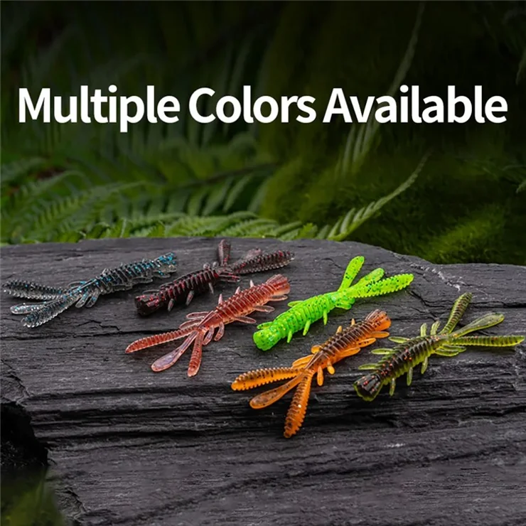 CHIREN 15Pcs / Set 5cm Floating Shrimp Fishing Lures Soft Fishing Bait Artificial Swim Lure - Deep Pink