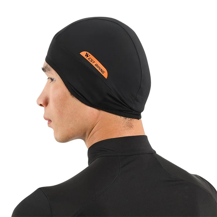 WEST BIKING Cycling Bicycle Cap Headwear Summer Ice Silk Breathable Sport Cap Helmet Lining Hat - Black