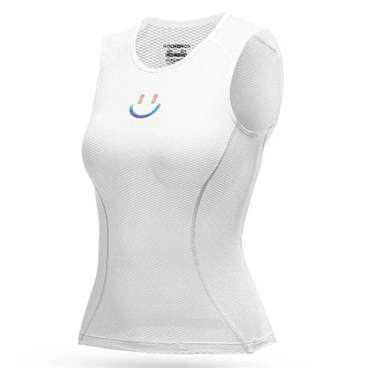 ROCKBROS YDBX001 Women Sports Vest Quick Drying Breathable Sleeveless Tank Top - White M / L