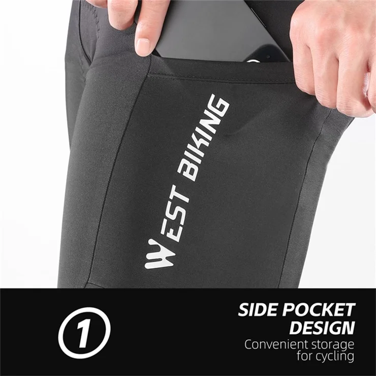 WEST BIKING YP0203132 Outdoor Cycling Built-in Sponge Pad Trousers Bicycle Riding Breathable Elastic Pants - Women L