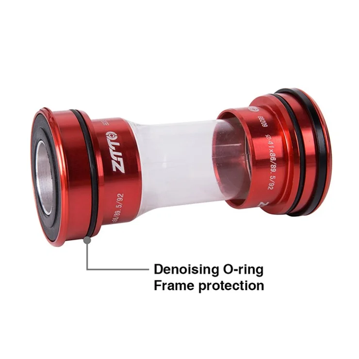 ZTTO BB209 Bike Press-In Bottom Bracket Acrylic+Aluminum Alloy Bearing Bottom Bracket Threaded BB - Black