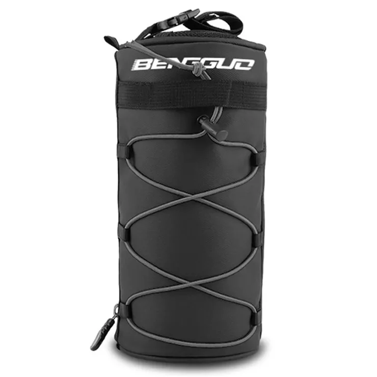 BENGGUO BG-0833 Bike Handlebar Bag MTB Bicycle Front Tube Bag Cycling Pouch - Black