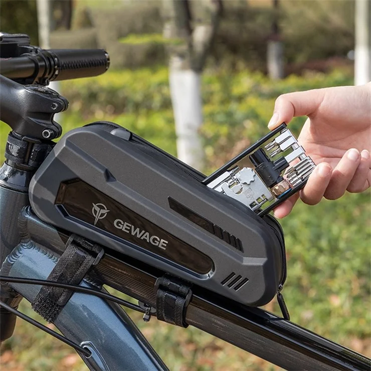 GEWAGE GE-0544 Shockproof EVA+PU Bike Tube Bag Waterproof Phone Key Storage Pouch for Cycling