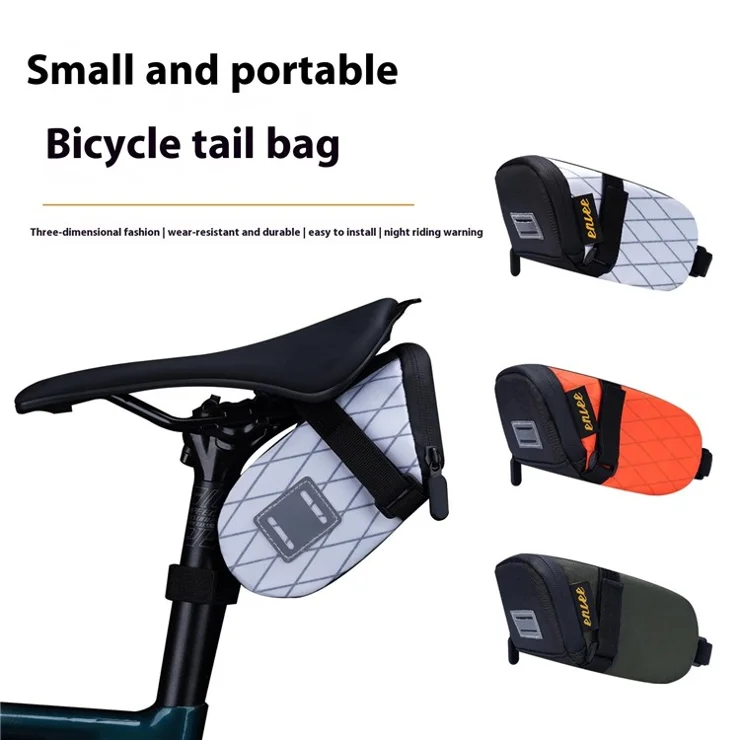 ENLEE E2493 Waterproof Bicycle Saddle Bag for MTB, Road Bikes Quick Release Tool Pouch - White