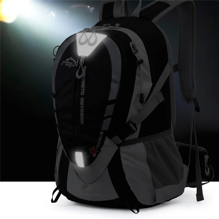 OUTDOOR INOXTO Men Women Waterproof Polyester Outdoor Climbing Backpack Cycling Hiking Rucksack - Orange