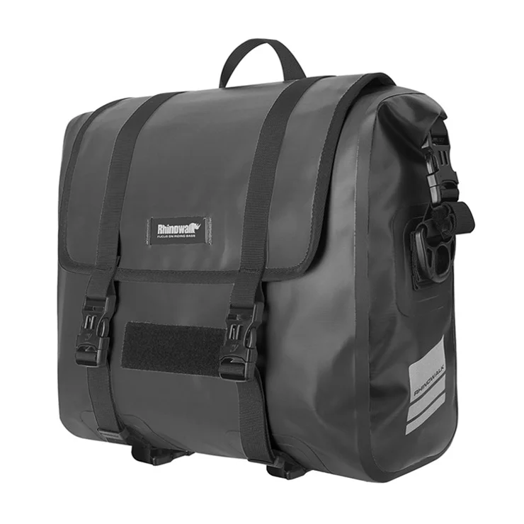 RHINOWALK MTR2030 Waterproof Polyester Motorcycle Quick Release Side Bag - Black