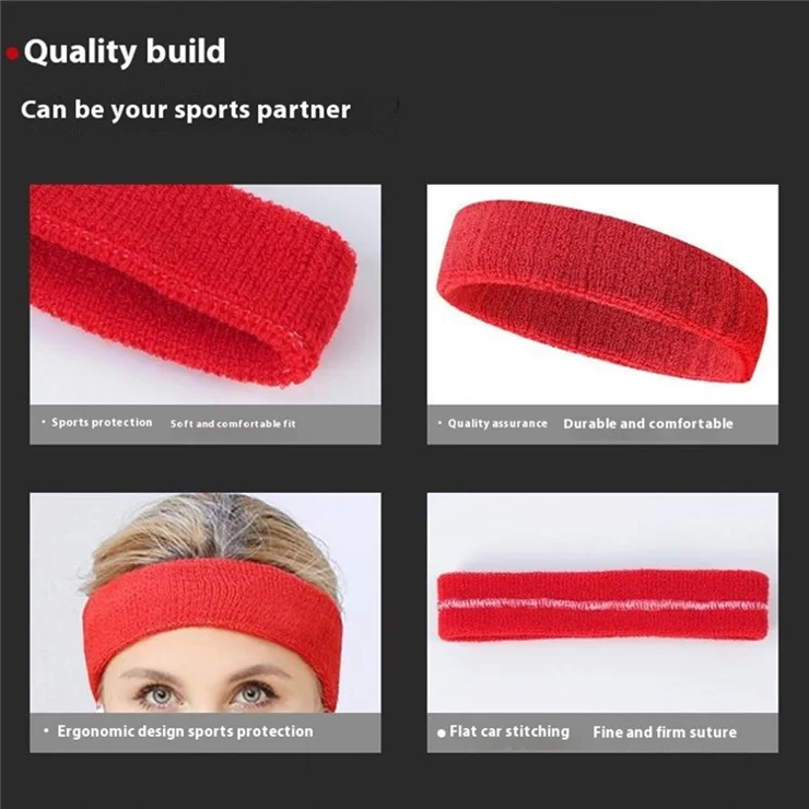 TD012 Sports Headband Sweat Wicking Moisture Absorbing Cycling Running Fitness Hair Band - Purple
