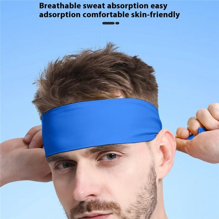 105 Tennis Headband Moisture Wicking Sports Cycling Milk Silk Quick Dry Adjustable Sweatband - Camouflage Army Green