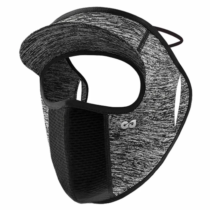 GOLOVEJOY XTJ133 Cycling Sun Hat UV Protective Visor Face Mask Summer Outdoor Face Cover - Grey