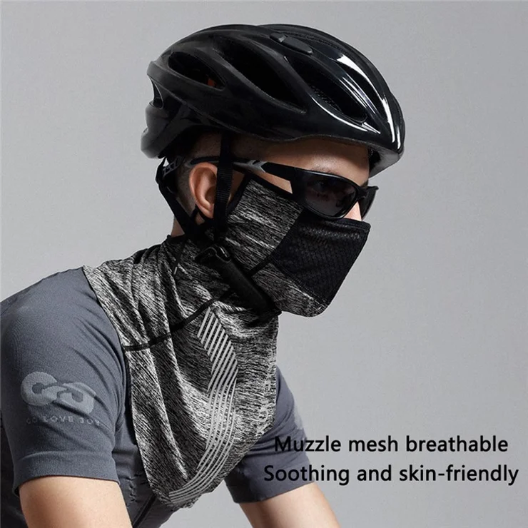 GOLOVEJOY XTJ134 Breathable Nylon Cycling Scarf Cooling Neck Gaiter Cover - White