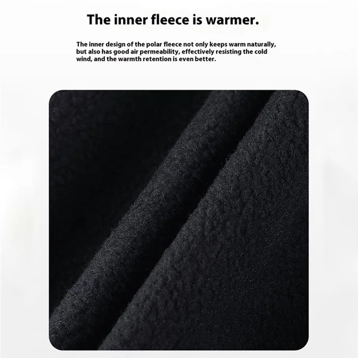VILICO A0077 1 Pair Anti-Slip Cycling Gloves Winter Warm Polar Fleece Hand Gloves with Touch Screen Function - Black / XL