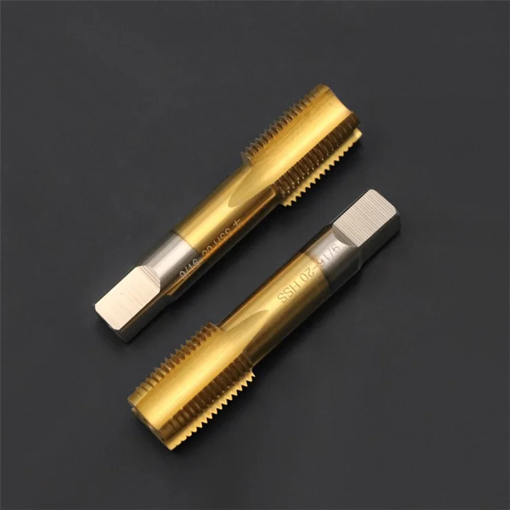 RIDERACE Crank Thread Tap Universal HSS Portable Bicycle Crank Repair Tool - Silver / Left Tooth