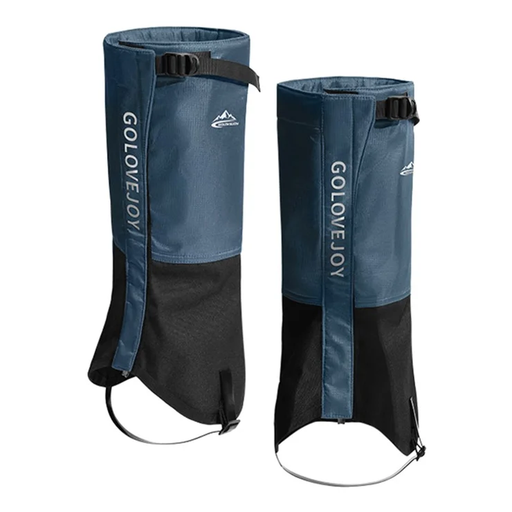 GOLOVEJOY HX39 Winter Outdoor Snow Boot Gaiters Breathable Waterproof Ankle Leg Guard for Hiking Hunting Skiing - Blue-XL