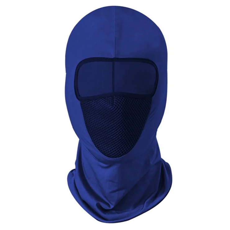 Unisex Tactical Balaclava for Motorcycle Riding Outdoor Sports Breathable Mesh Ice Silk Face Mask - Sapphire