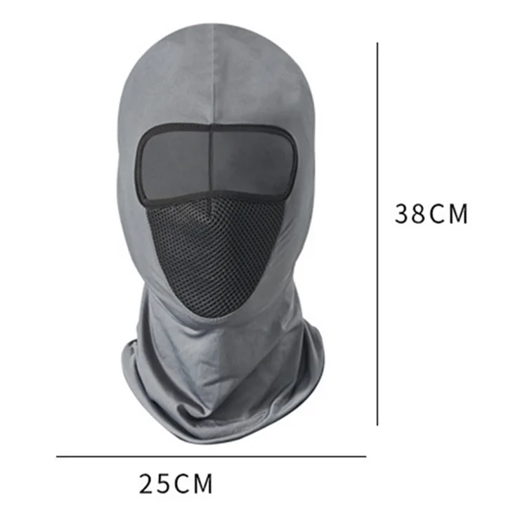 Unisex Tactical Balaclava for Motorcycle Riding Outdoor Sports Breathable Mesh Ice Silk Face Mask - Tan