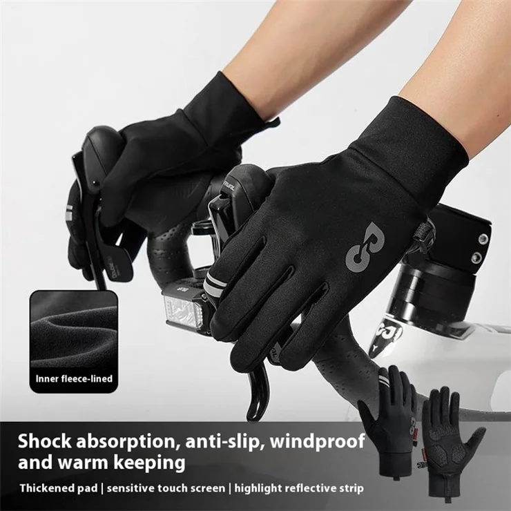GOLOVEJOY DB74 Winter Outdoor Sports Fleece Lined Gloves Non Slip Touch Screen Mittens Size S - Pink