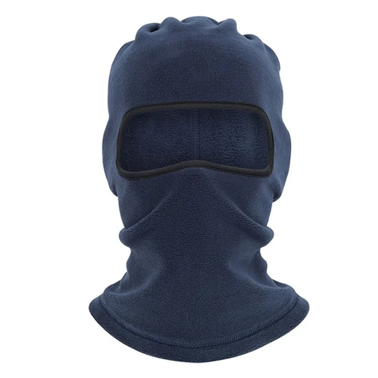 Outdoor Windproof Balaclava Face Mask Multifunction Thermal Neck Gaiter for Cycling Skiing - Navy Blue