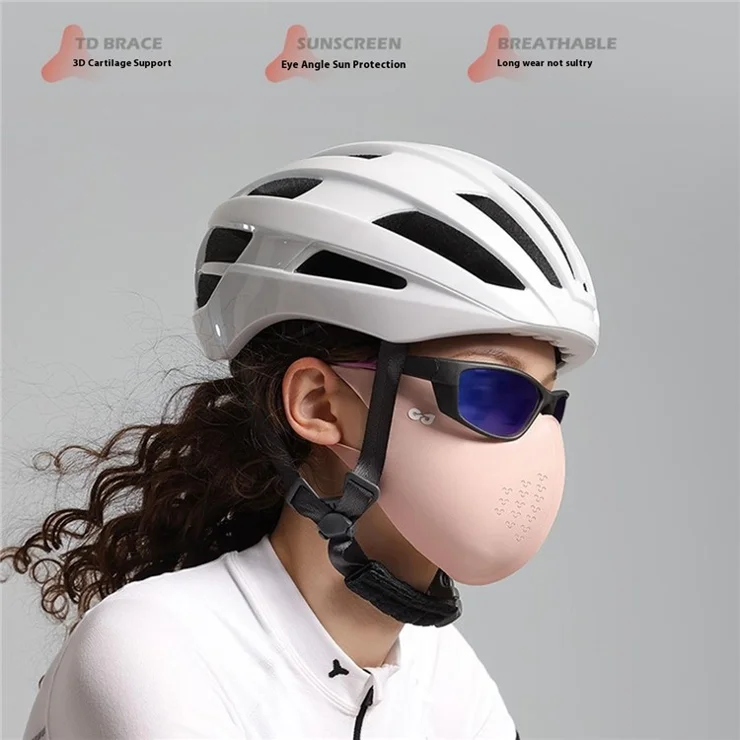 GOLOVEJOY XKZ63 Summer Outdoor Sports Cycling Face Mask UV Protection Eye Corner Shield Breathable Mask - Pink