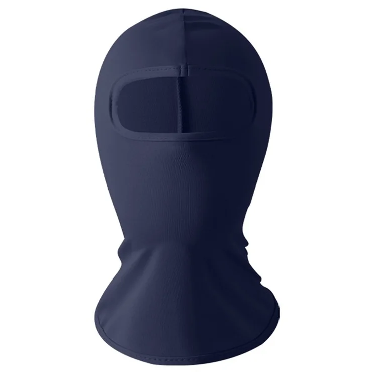 Summer Breathable Ice Silk Kids Sun Protection Cycling Face Mask High Elasticity Motorcycle Balaclava - Navy Blue