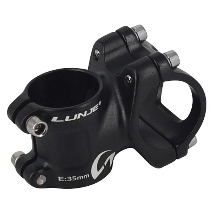 LUNJE XT-A135 Bike Stem Aluminum Alloy Wear-resistant Lightweight MTB Bicycle Handlebar Stem - Black/25.4x35mm