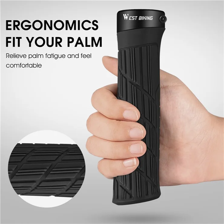WEST BIKING YP0804063 One Pair Bike Handlebar Grips Non-slip Bicycle Handlebar Grips Cover for Mountain Bike Scooters Road Bike BMX MTB - Rose