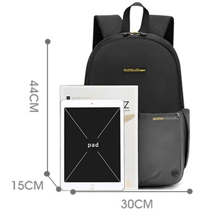 HAOSHUAI 6815 Waterproof Nylon Backpack Outdoor Travel Dual Shoulder Bag, 30x15x44cm - Dark Blue