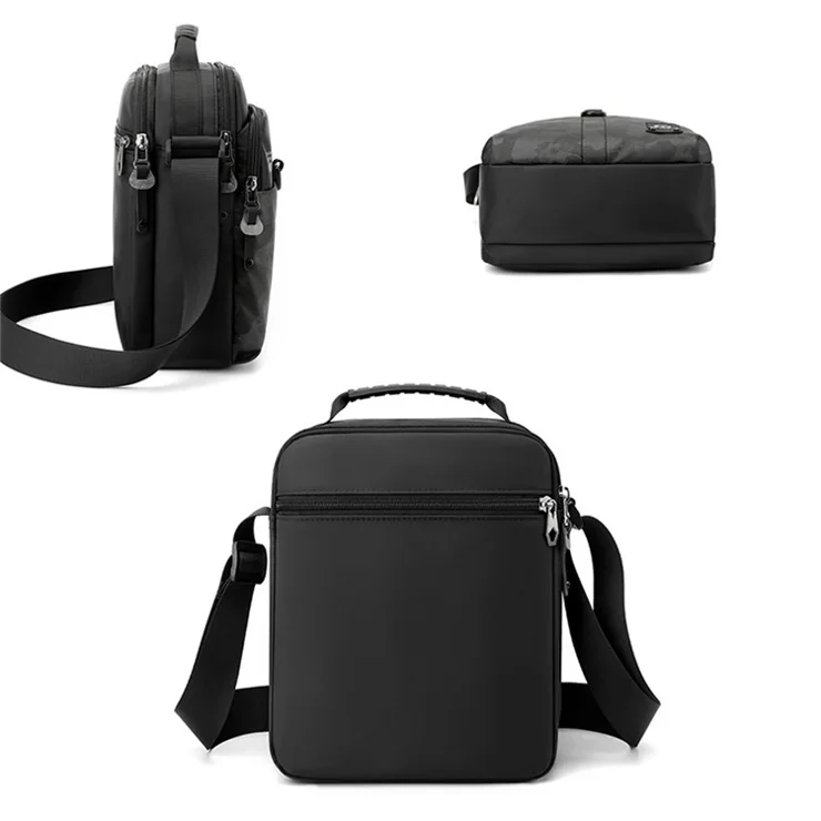 WEPOWER 1787 Men's Crossbody Bag Briefcase Daypack Nylon Messenger Bag - Grey