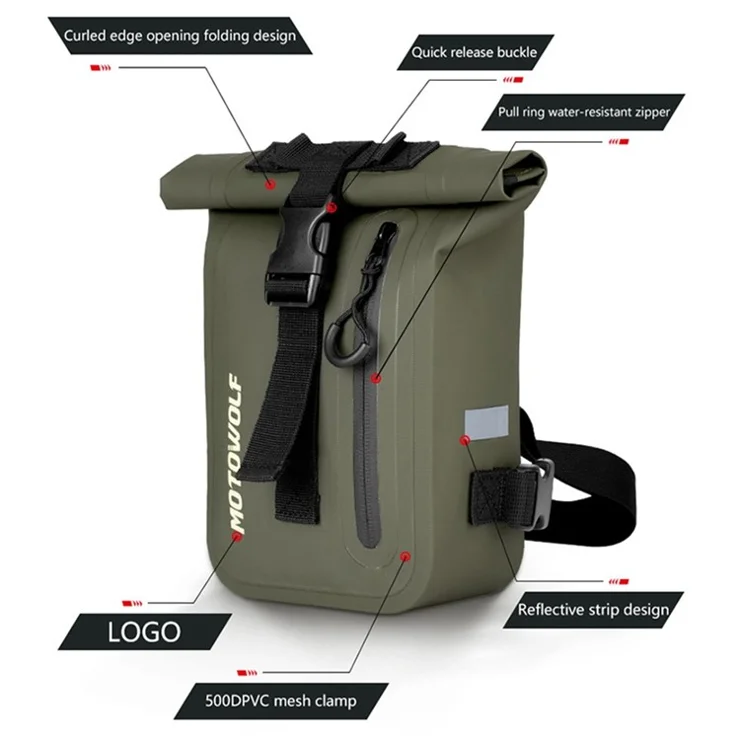 MOTOWOLF MDL0708B Drop Leg Bag Thigh Bag Waterproof Crossbody Waist Pack - Black