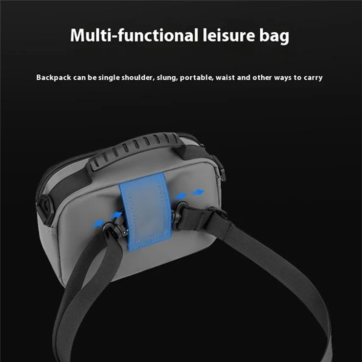 WEPOWER 1790 Men's Crossbody Bag Business Travel Shoulder Bag 20x8x14cm Nylon Waist Pack - Black