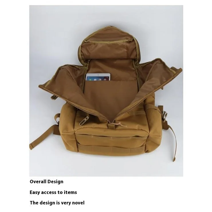 812 Outdoor Travel Adventure Camping Climbing Rucksack Oxford Cloth Backpack - Black