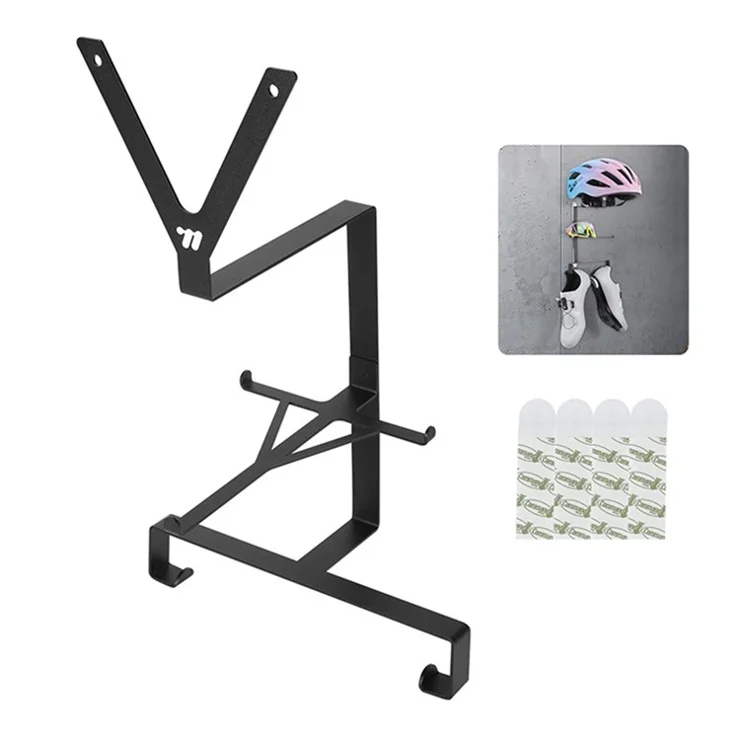 WEST BIKING YP0712042 Bicycle Helmet Storage Rack Cycling Gear Wall Mount Display Stand