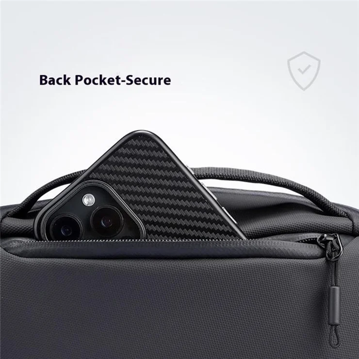 MARK RYDEN MR165 Waterproof Men Single Shoulder Bag Travel Crossbody Bag Built-In Key Holder - Blue Black
