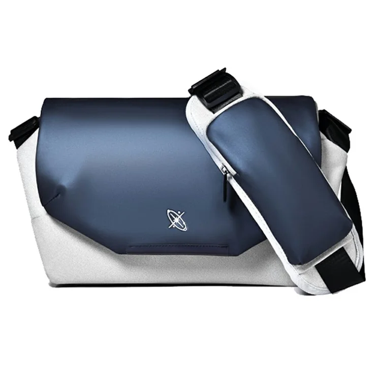 ENDLESS JOURNEY Nylon Crossbody Bag Stylish Men Single Shoulder Messenger Bag Size M - Beige+Grey