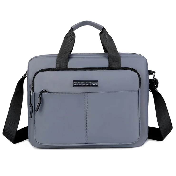 Men's Business Briefcase Casual Shoulder Bag Large Capacity Laptop Bag for Office / Travel - Grey
