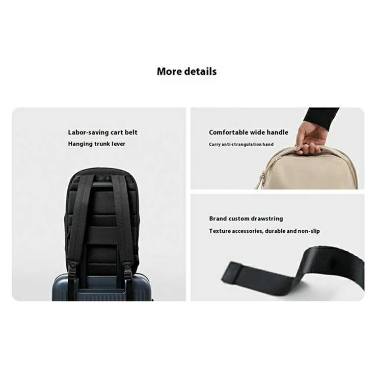 XIAOMI MIJIA 17.3L Stylish Commuter Backpack 15.6 Inch Laptop Large Capacity Daypack - Black