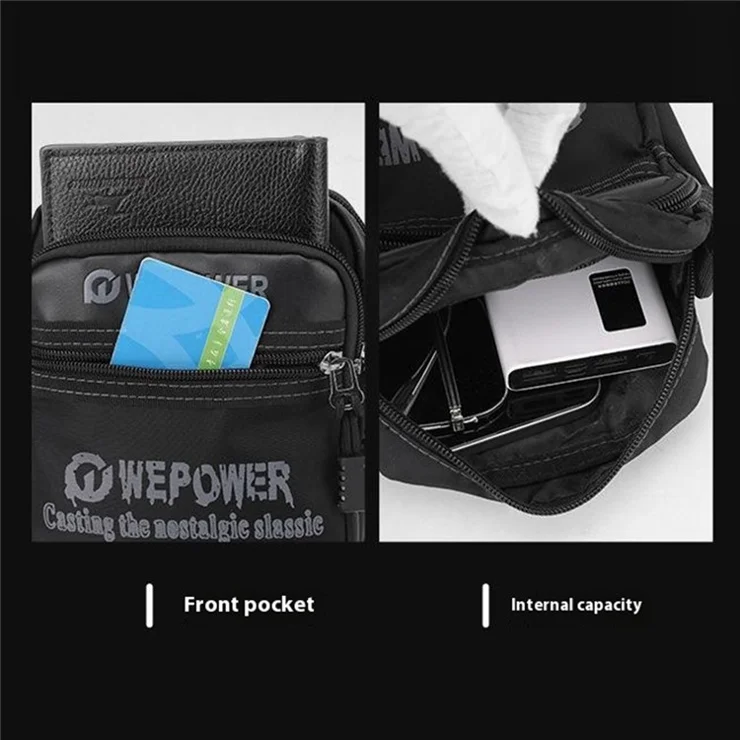 WEPOWER 3106 Men Fashion Nylon Shoulder Bag Outdoor Travel Crossbody Messenger Bag - Army Green
