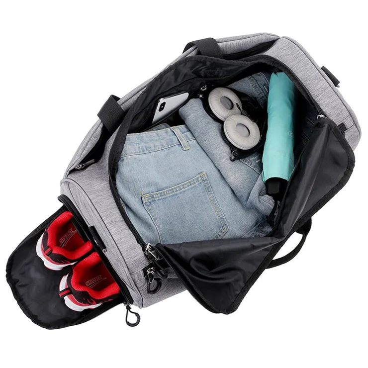 SOLDIER BLADE 8808 Oxford Cloth Luggage Bag Large Capacity Travel Sport Fitness Tote Crossbody Bag - Black